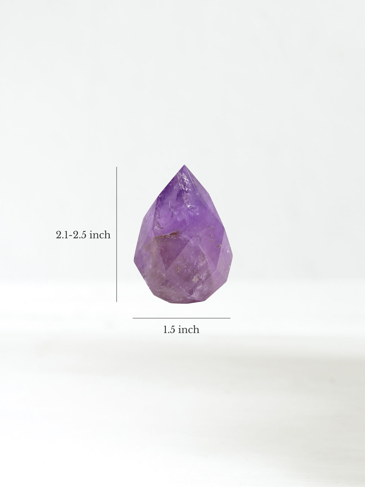 Amethyst Faceted Crystal Point Dimension | Cg173