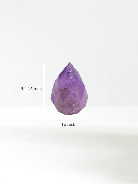 Amethyst Faceted Crystal Point Dimension | Cg173
