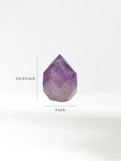 Amethyst Faceted Crystal Point Dimension | Cg174