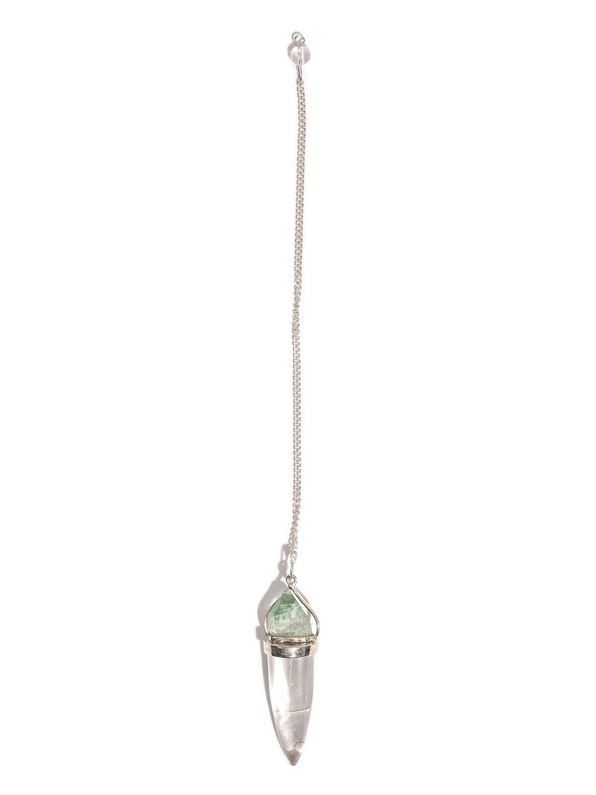 Quartz Crystal with Green Apophyllite Pendulum 2 | Cg204