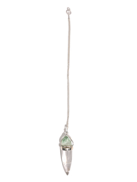 Quartz Crystal with Green Apophyllite Pendulum 2 | Cg204