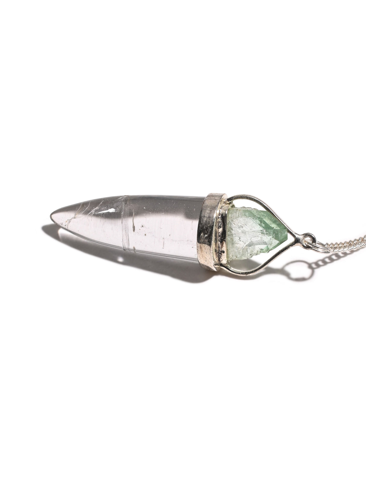 Quartz Crystal with Green Apophyllite Pendulum 3 | Cg204