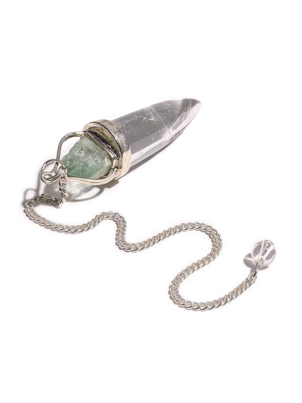 Quartz Crystal with Green Apophyllite Pendulum 4 | Cg204