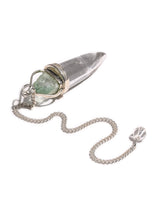 Quartz Crystal with Green Apophyllite Pendulum 4 | Cg204