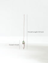 Quartz Crystal with Green Apophyllite Pendulum Dimension | Cg204