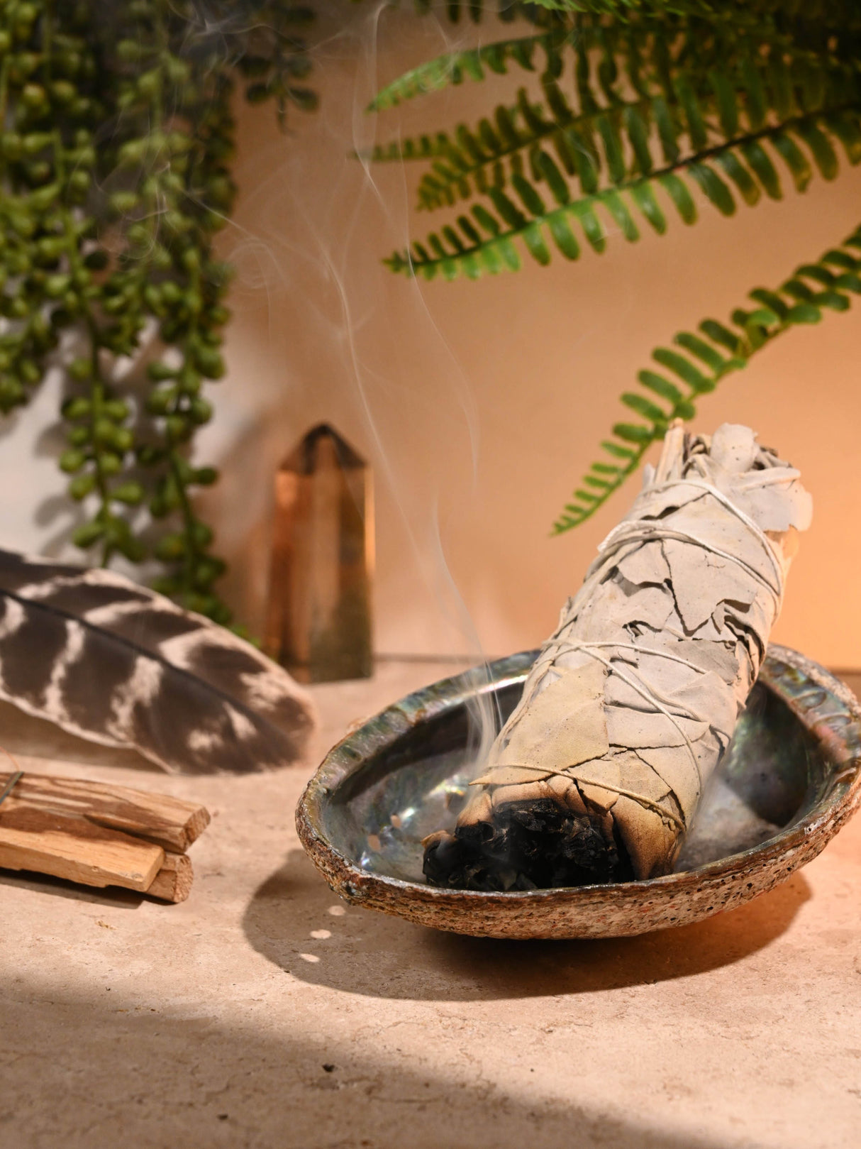 White Sage & Palo Santo Smudging Kit | gs003