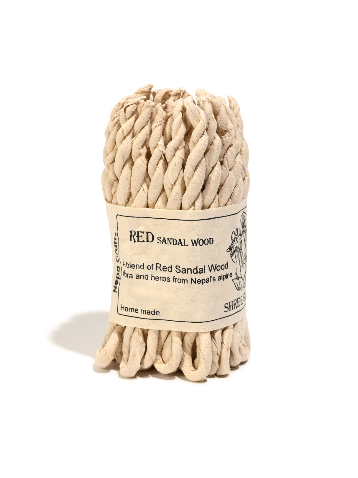 Red & White Sandalwood Shree Ganesh Rope Incense 3 | i146
