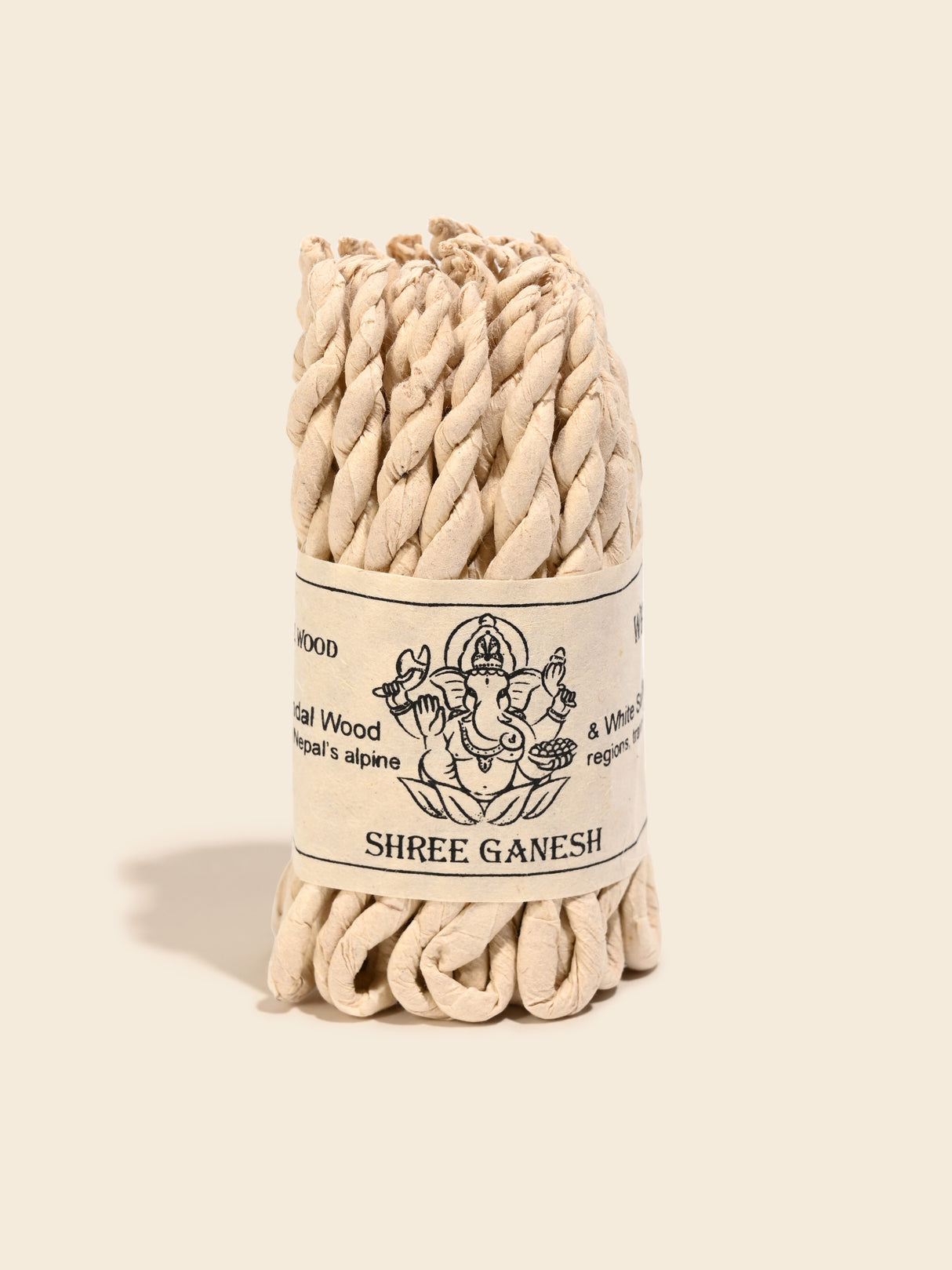 Red & White Sandalwood Shree Ganesh Rope Incense | i146