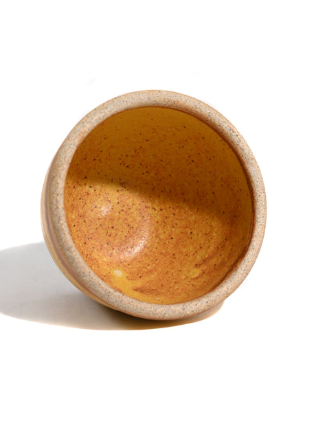 Clay Stoneware Glazed Incense Bowl | ib76-WooYellow