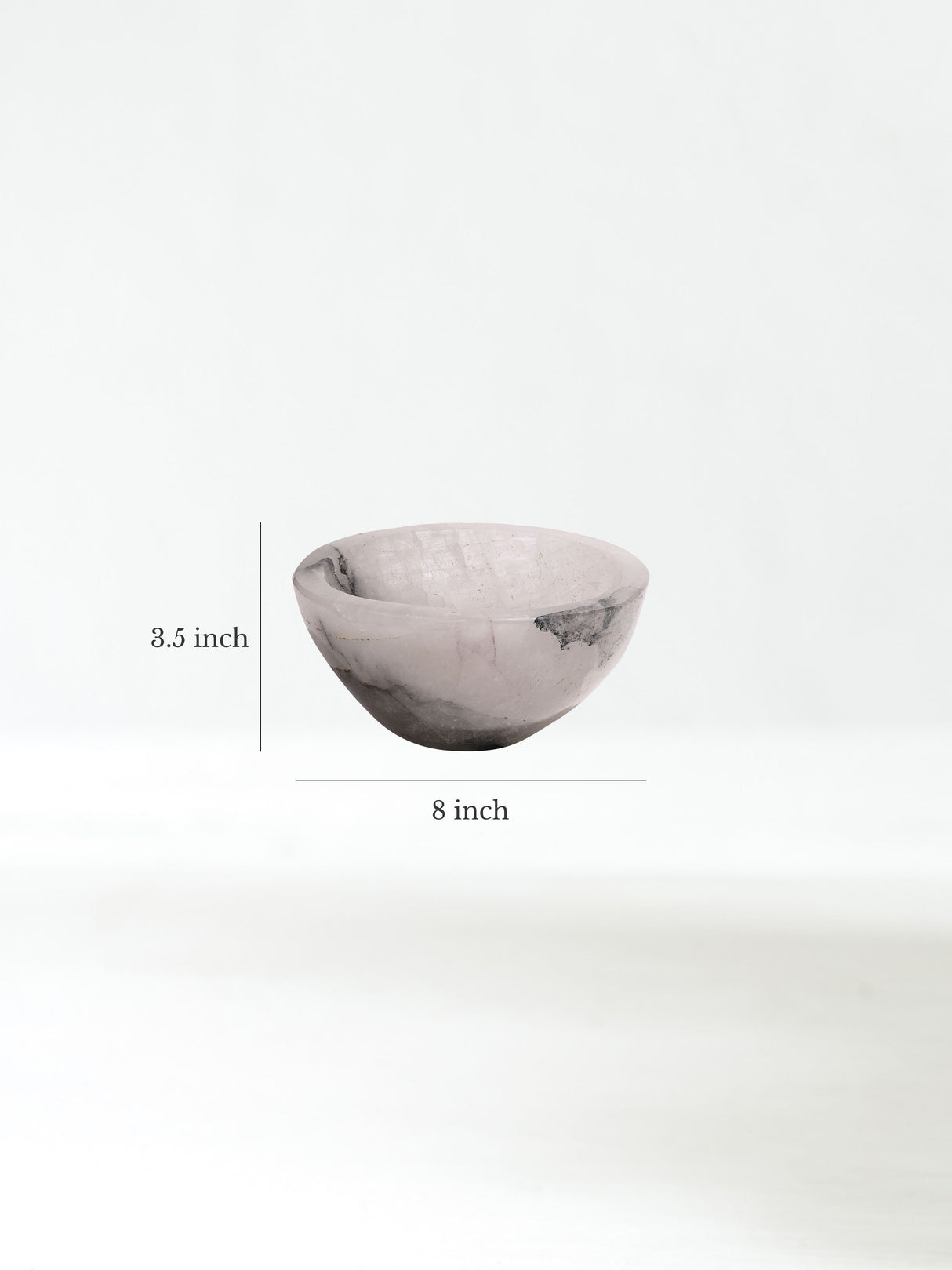Clear Quartz Crystal Bowl C Dimension | Cg717