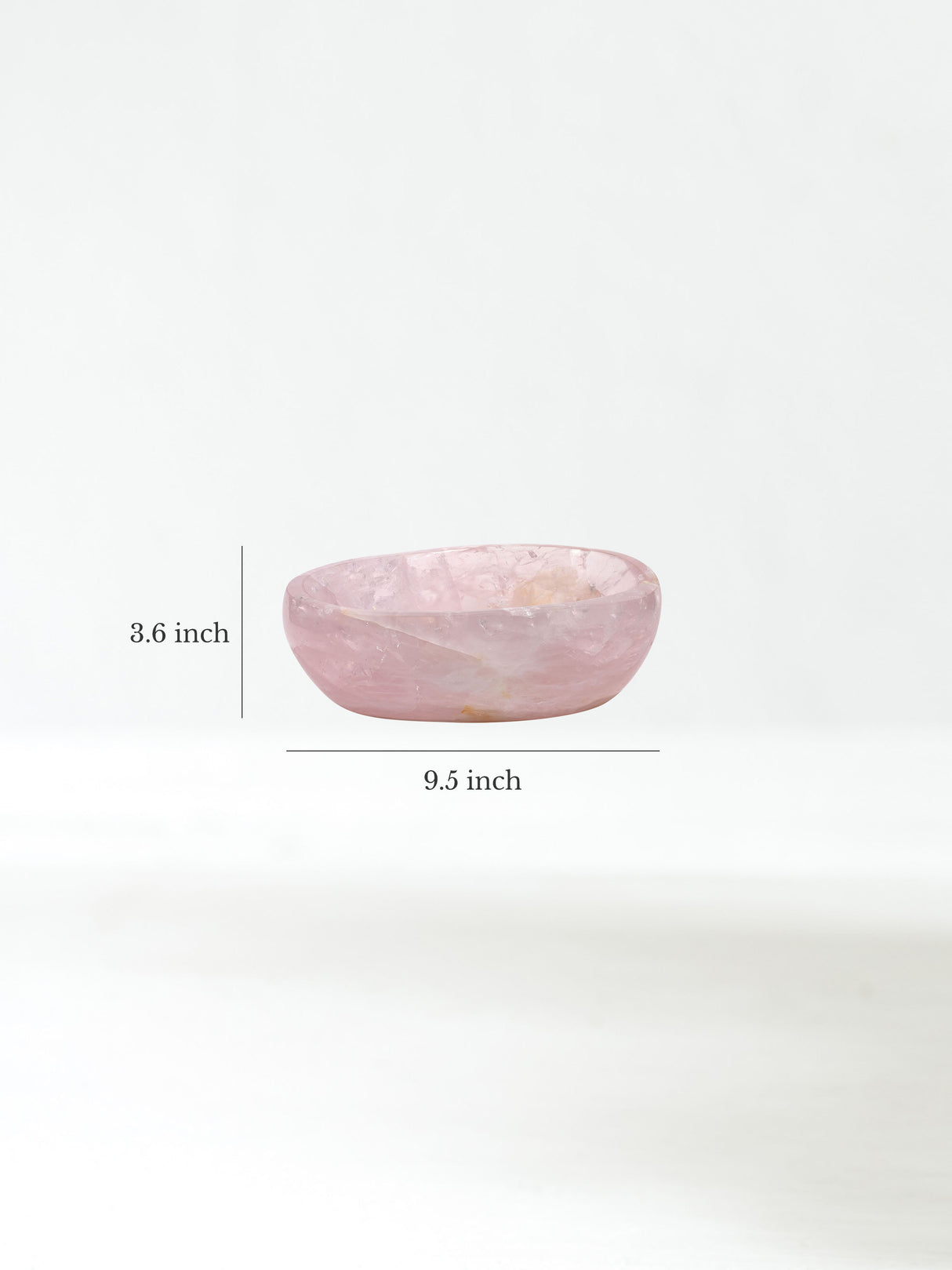 Rose Quartz Crystal Bowl F Dimension | Cg755