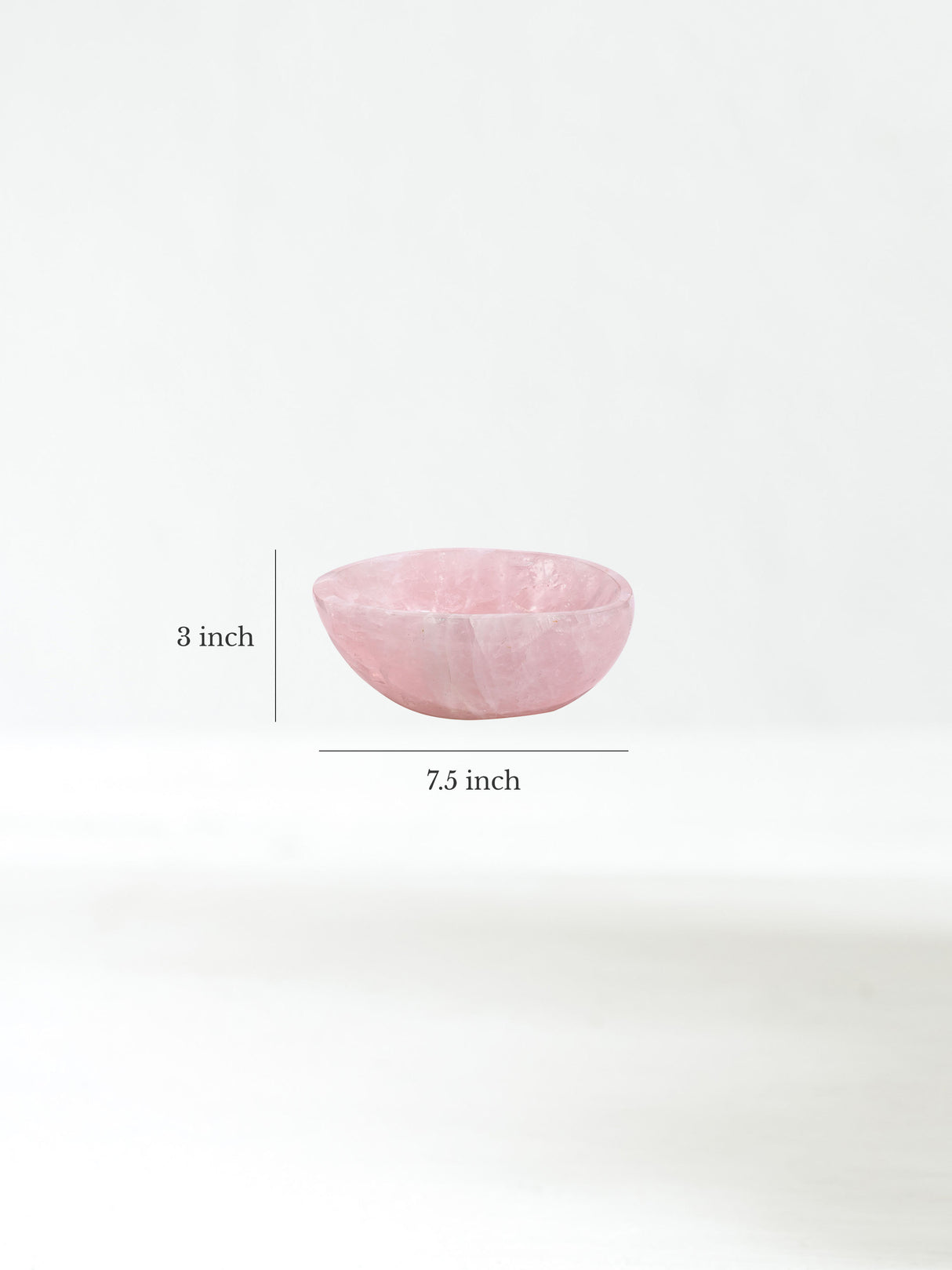 Rose Quartz Crystal Bowl C Dimension | Cg725