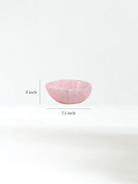 Rose Quartz Crystal Bowl C Dimension | Cg725