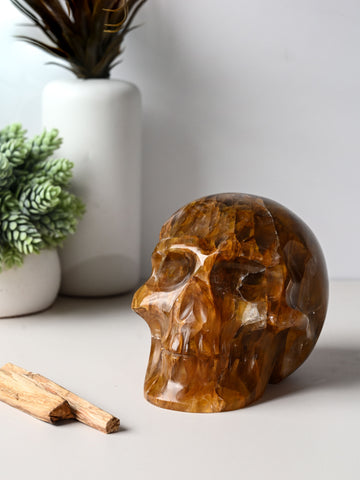 Golden Healer Crystal Skull
