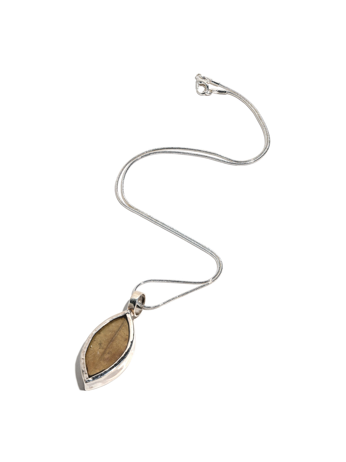 Peruvian Silver Coca Leaf Necklace 2 | j0110