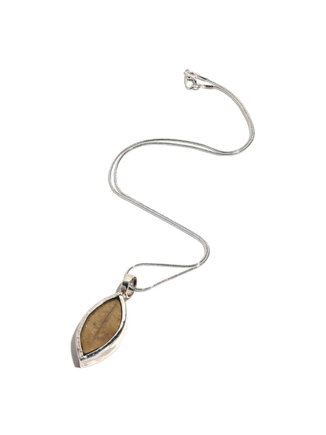 Peruvian Silver Coca Leaf Necklace 2 | j0110