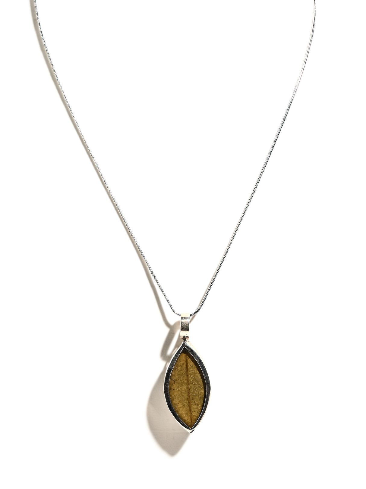 Peruvian Silver Coca Leaf Necklace 1 | j0110