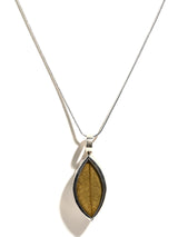 Peruvian Silver Coca Leaf Necklace | j0110