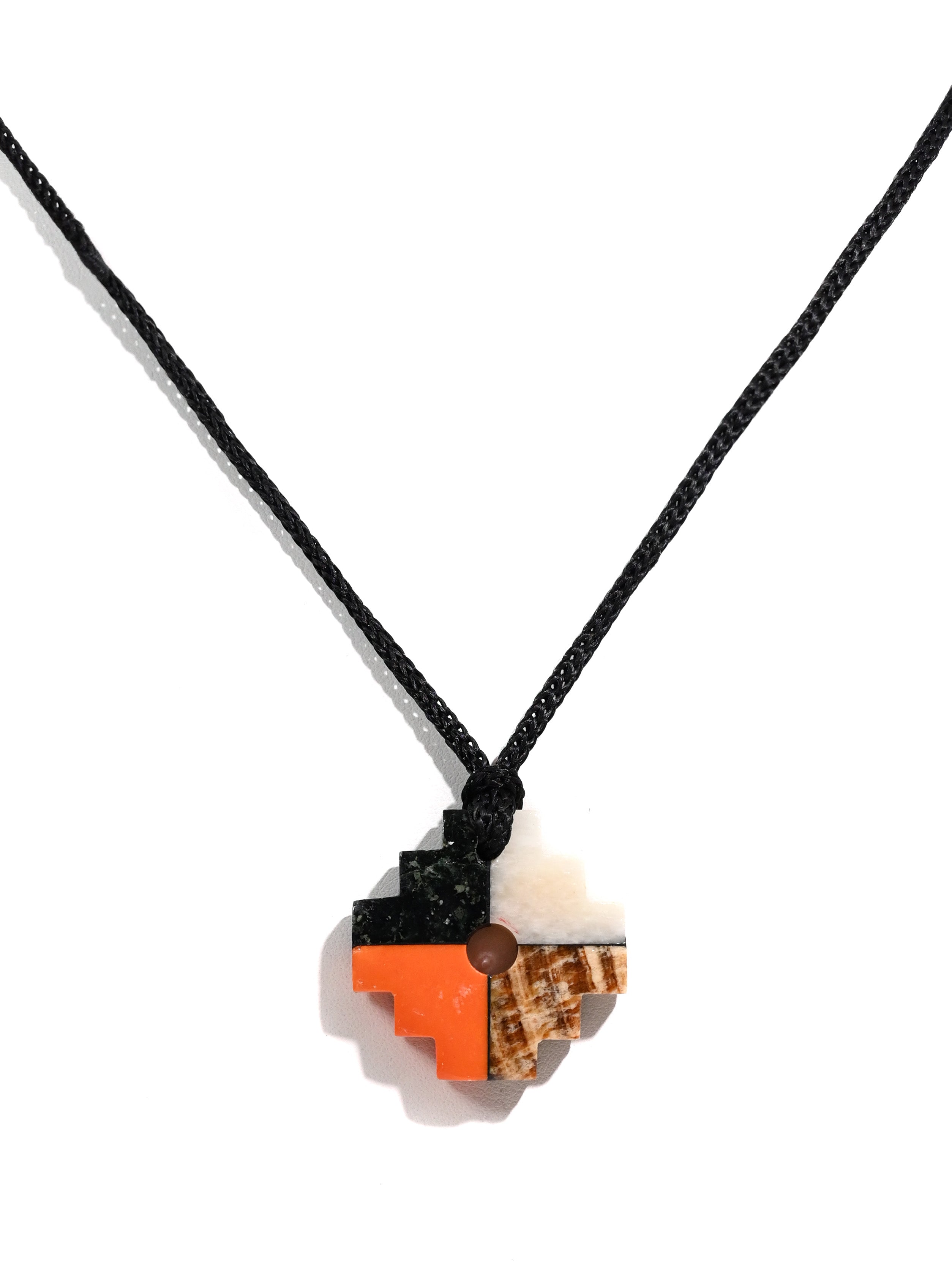Peruvian Chakana Necklace - Four Color Stone - Shamans Market