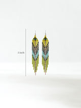 Turtle In The Clouds Beaded Earrings Dimension | j0437