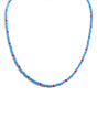 Turquoise & Red Glass Bead Necklace 1 | j0507