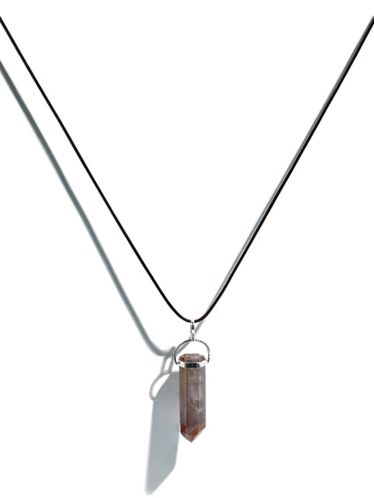 Polished Lithium Quartz Pendant Necklace 2 | j0520