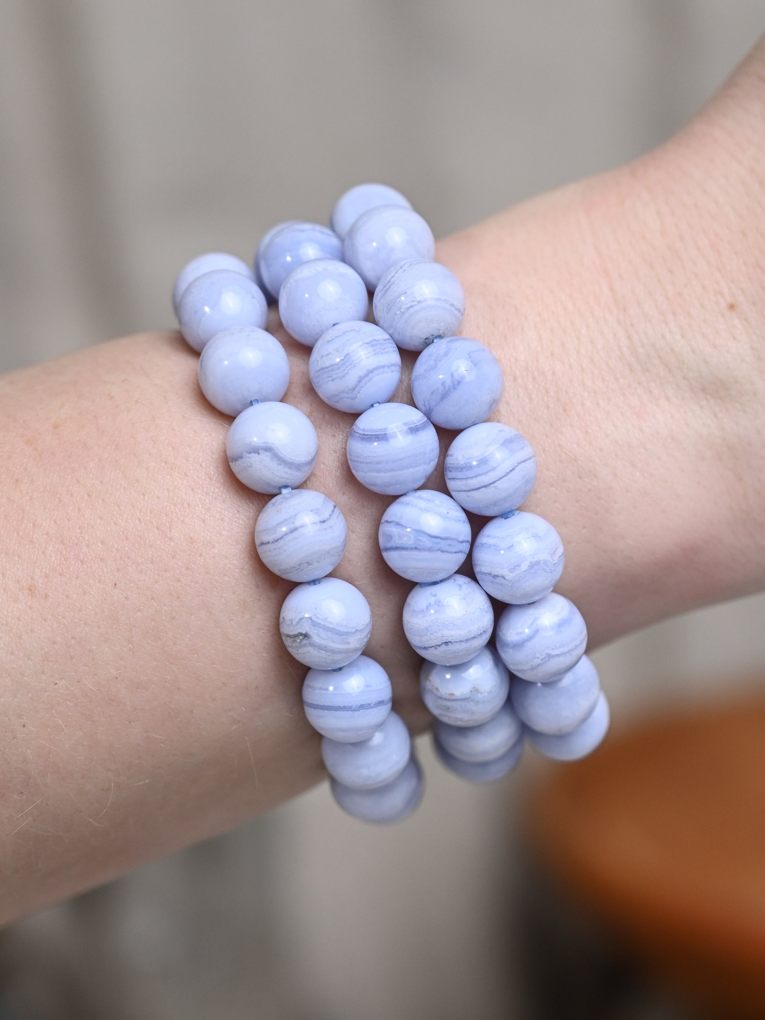 Bracelet Agate blanche - Pierres naturelles - 8 mm Bracelet Agate blanche - Pierres naturelles - 8 mm