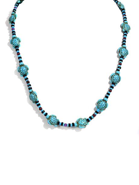 Heishi Collection: Turquoise Turtle Necklace | j0591