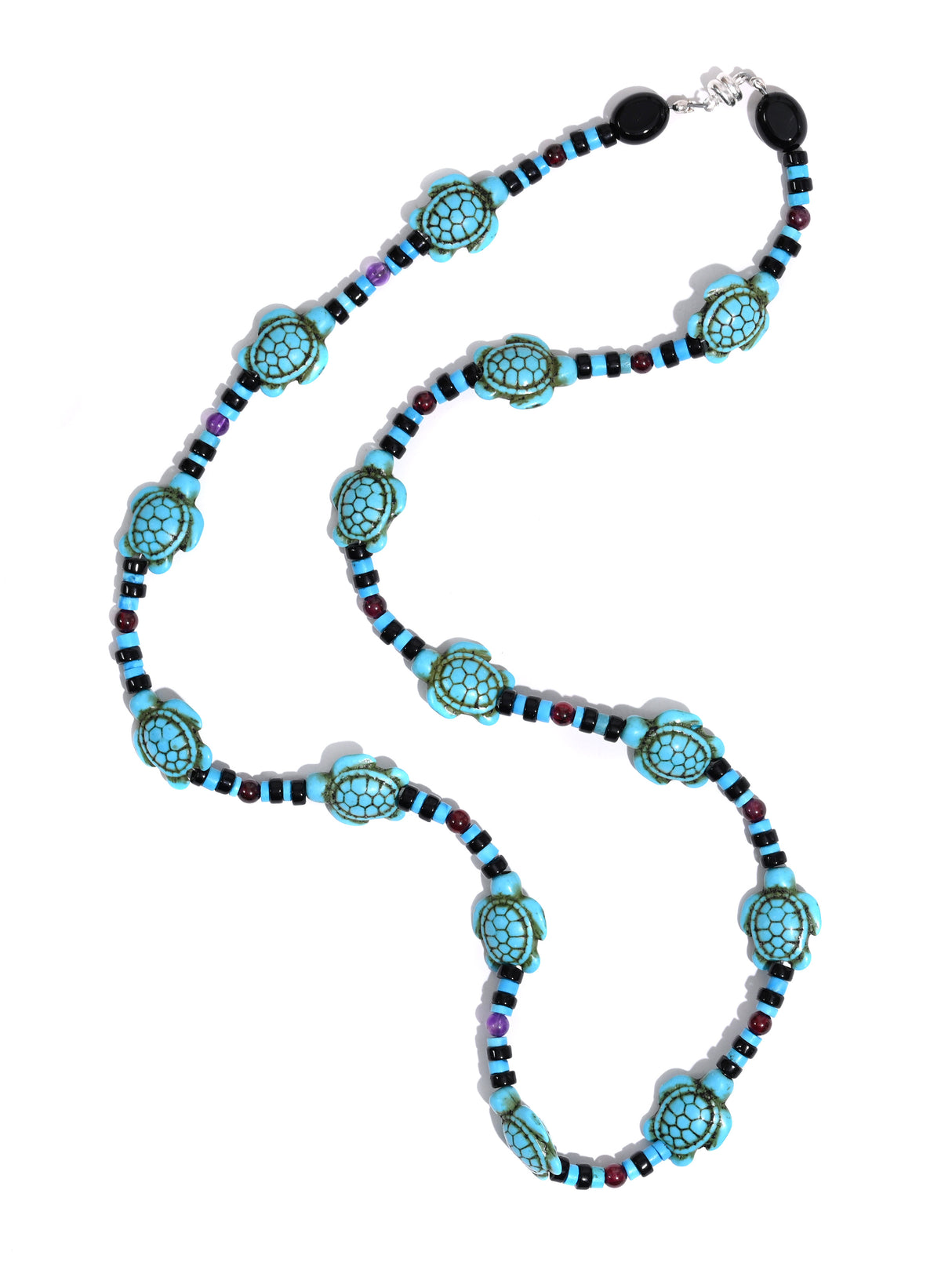 Heishi Collection: Turquoise Turtle Necklace 1 | j0591
