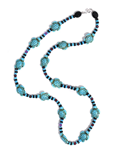 Heishi Collection: Turquoise Turtle Necklace 1 | j0591