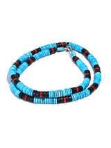 Heishi Collection: Turquoise, Onyx, and Coral Necklace 2 | j0588