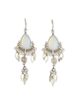 Alpaca Silver Stone & Spiral Earrings