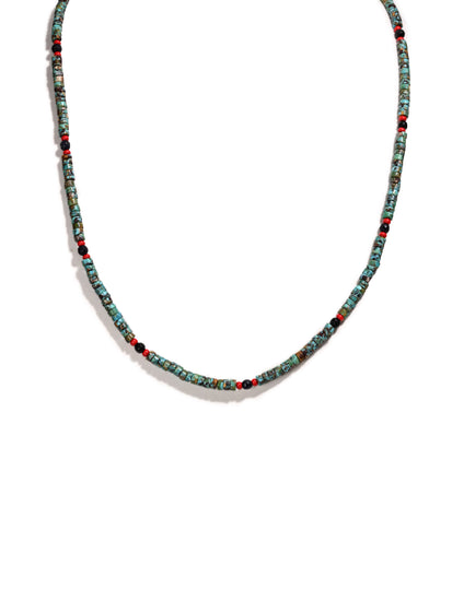 Heishi Collection: Raw Turquoise Necklace 1 | j0593