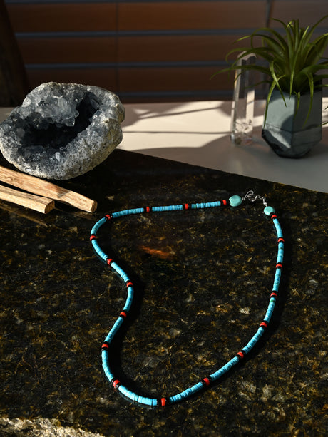 Heishi Collection: Handcrafted Fine Turquoise Necklace | j0594