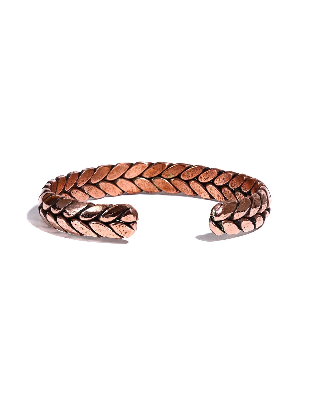 Adjustable Copper Bracelet - Woven Leaf Design 1 | j0602
