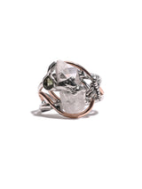 Danburite and Moldavite Ring 1 | js117