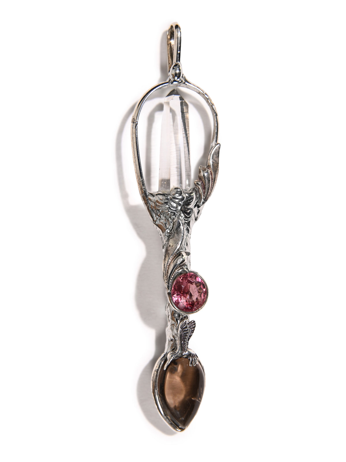 Quartz, Tourmaline, & Smoky Quartz Wandlet 1 | js118