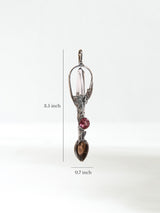 Quartz, Tourmaline, & Smoky Quartz Wandlet Dimension | js118
