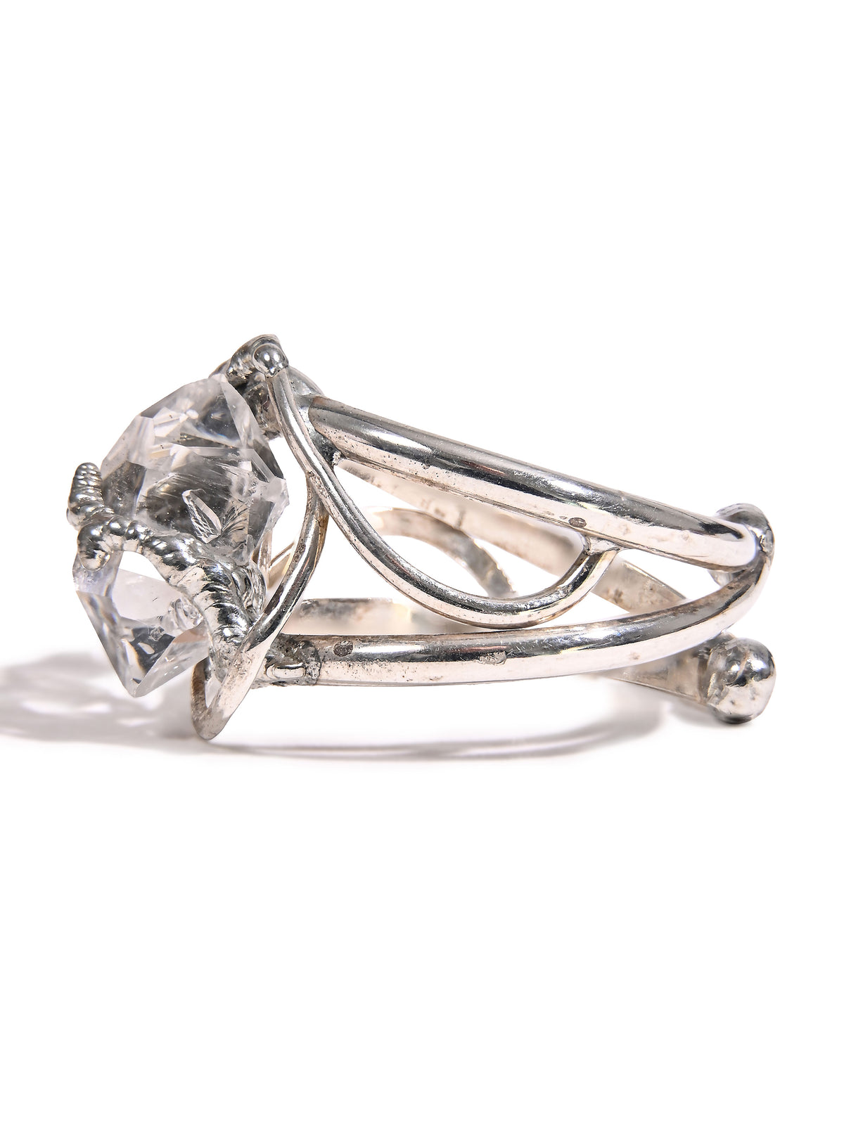 Herkimer Diamond with Yellow Sapphire Ring 2 | js119