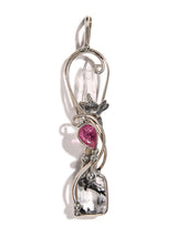 Quartz, Rubellite, & Tourmaline in Quartz Wandlet 1 | js120