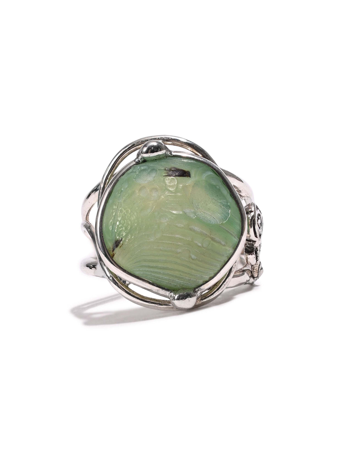 Mongolian Wind Agate Ring 1 | js126