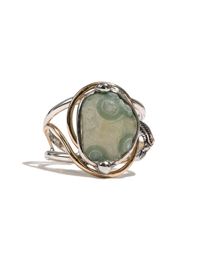 Mongolian Wind Agate Ring 1 | js126