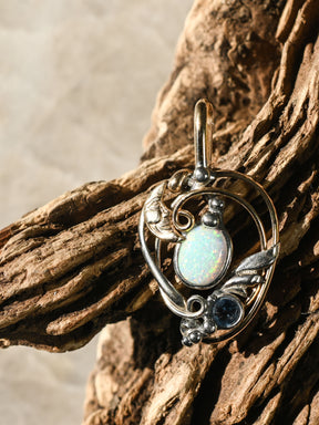 Opal & Sky Blue Topaz Pendant | js128