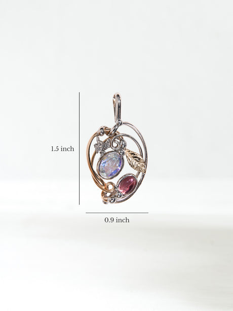 Faceted Angel Aura Pendant Dimension | js129