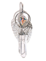 Quartz with Angel Wings Pendant 1 | js130