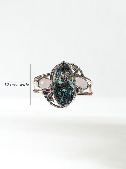 Moonstone & Shattuckite Bracelet Dimension | js132