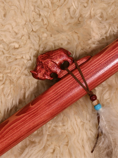 Native American Made Pine Flute- A Minor 1 | mm0229-Buffalo-C