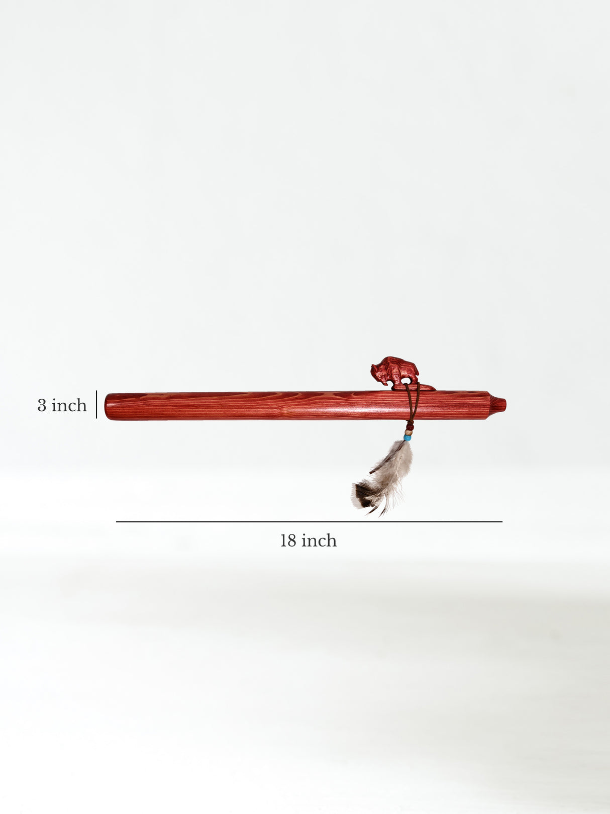 Native American Made Pine Flute- A Minor Dimension | mm0229-Buffalo-C