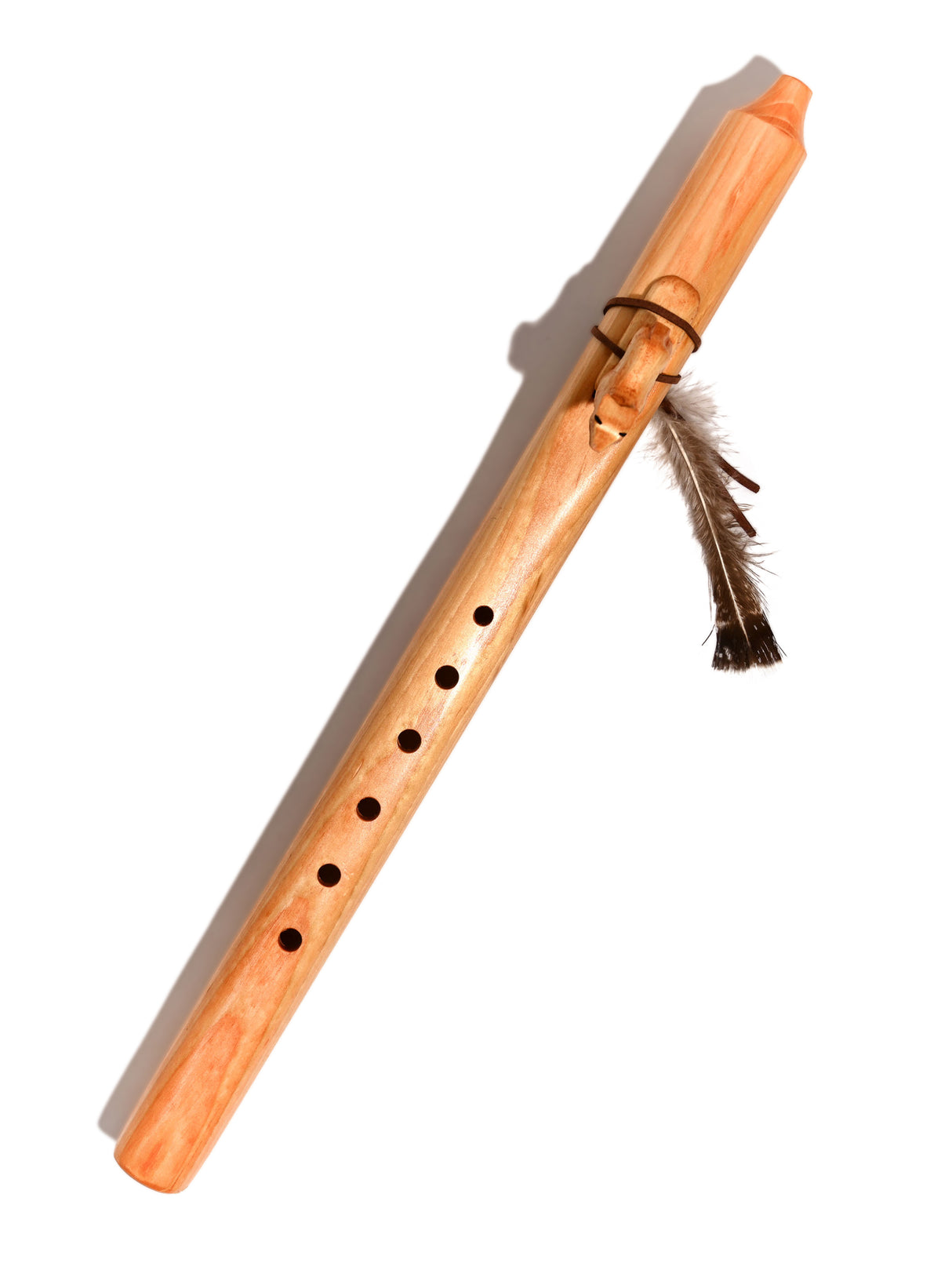 Native American Made Pine Flute- A Minor | mm0231-Wolf-P