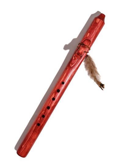 Native American Made Pine Flute- A Minor | mm0232-Wolf-C